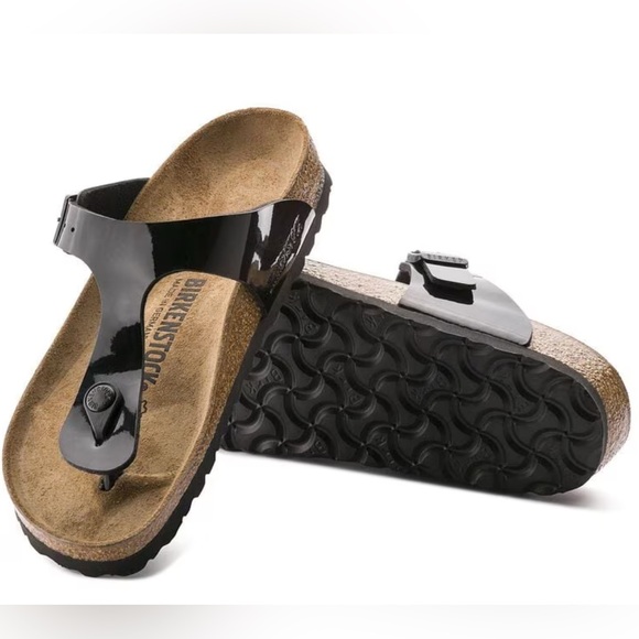 Birkenstock Gizeh Birko-Flor Patent - Black Patent Size 36 EU or Size 5 US - Picture 1 of 13